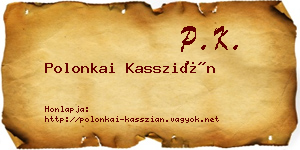 Polonkai Kasszián névjegykártya